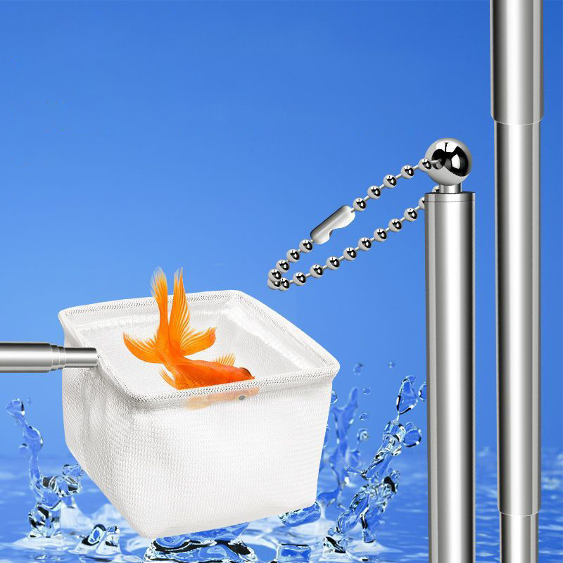 Planted Aquarium Cleaning - (BF06) ตาข่ายดักปลาสำหรับตู้ปลา สแตนเลส แบบยืดหดได้ ตาข่ายดักกุ้งขนาดเล็ก อุปกรณ์เสริมสำหรับตู้ปลา