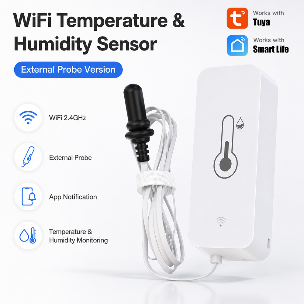 Aquarium Plant - Tuya WiFi อุณหภูมิความชื้นเซนเซอร์ภายนอก Probe สําหรับ Smart