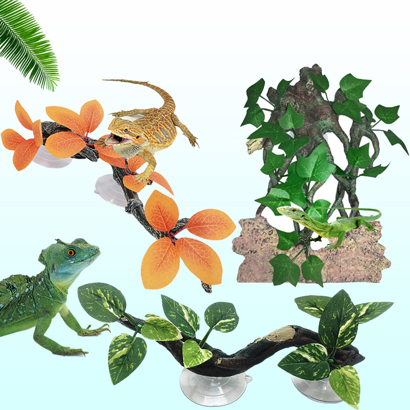 Aquarium Plant Vine - ของตกแต่งตู้ปลาเรซิ่นขนาดเล็ก ต้นไม้เลื้อย รากไม้ ตกแต่งภูมิทัศน์ใต้น้ำ สมจริง สำหรับตู้สัตว์เลี้ยง