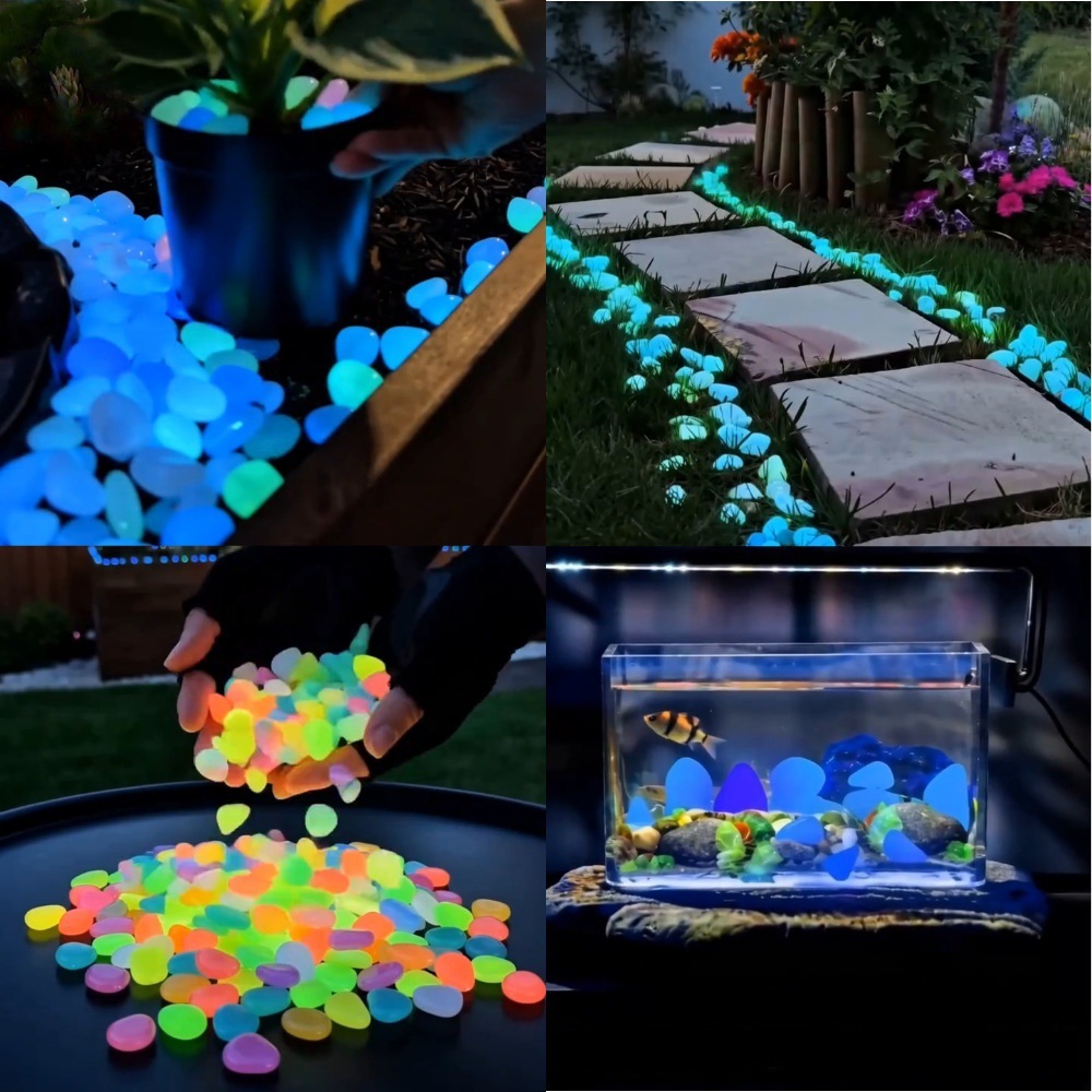 Aquarium Plant - หินเรืองแสงหลากสีสันสำหรับตกแต่งสวน ทางเดินกลางแจ้ง ตู้ปลา และกระถางต้นไม้