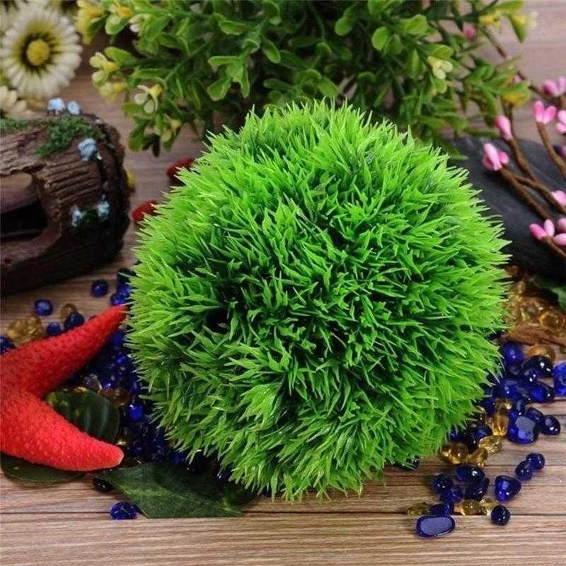 Aquarium Plant - พืชประดับตู้ปลาพลาสติกจำลอง ปี 2026 หญ้าบอลตกแต่งตู้ปลา ของตกแต่งตู้ปลา คลอเรลลา