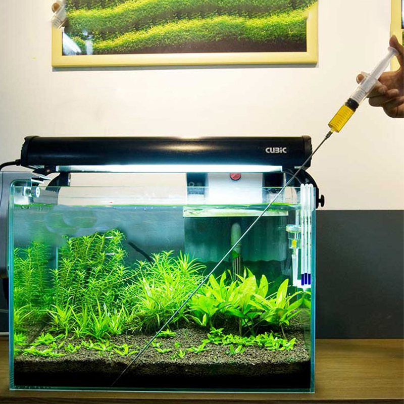Aquarium Plant Liquid Fertilizer - 30ซม.50ซม.พืช Growth Heathy ปุ๋ยของเหลวเข็มฉีดยาถังปลาหัวฉีดสำหรับหญ้าถัง Aquarium เครื่องมือ