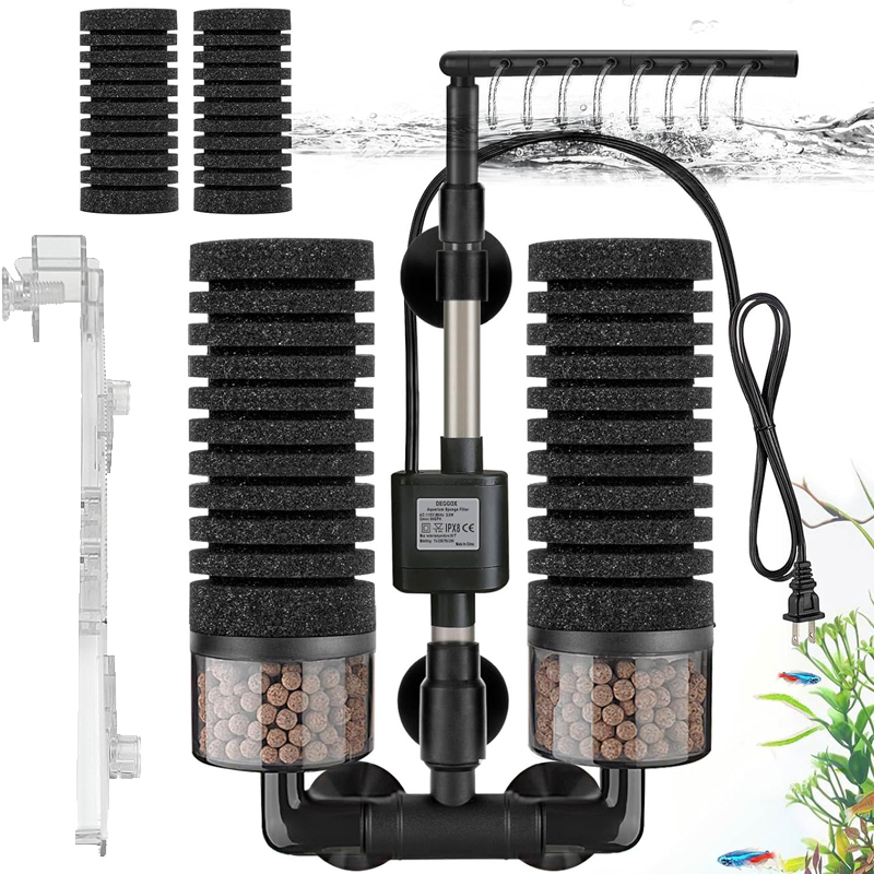 Aquarium Planted Filter - 3-IN-1 คลิปบนไฟฟ้าฟองน้ํากรอง SILENCE Submersible Fish TANK