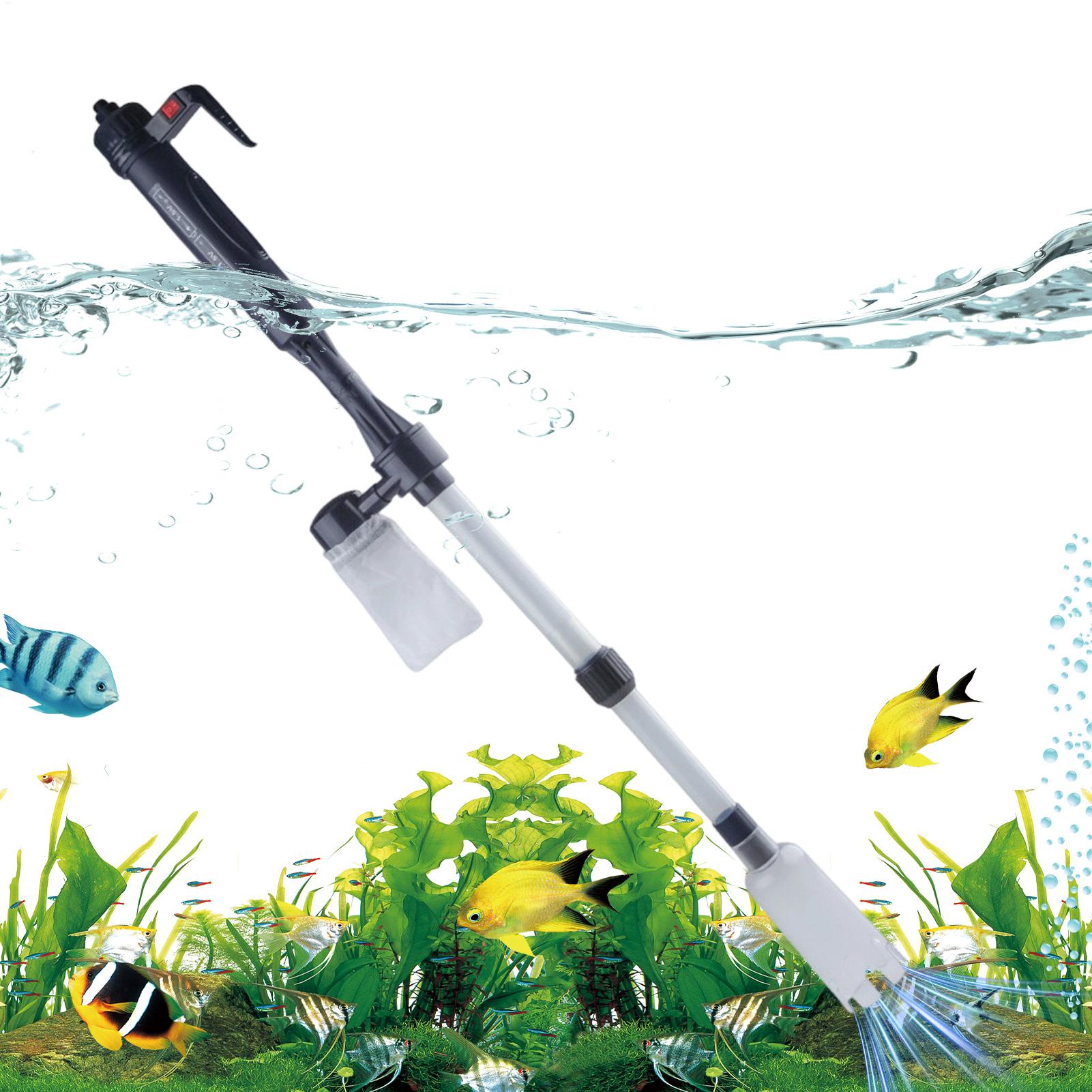 Planted Aquarium Cleaning - เครื่องดูดน้ำตู้ปลาแบบปรับระดับได้ พร้อมสาย USB แบบพกพา ระบบปั๊มเปลี่ยนน้ำตู้ปลา อุปกรณ์ทำความสะอาดตู้ปลาแบบไซฟอน