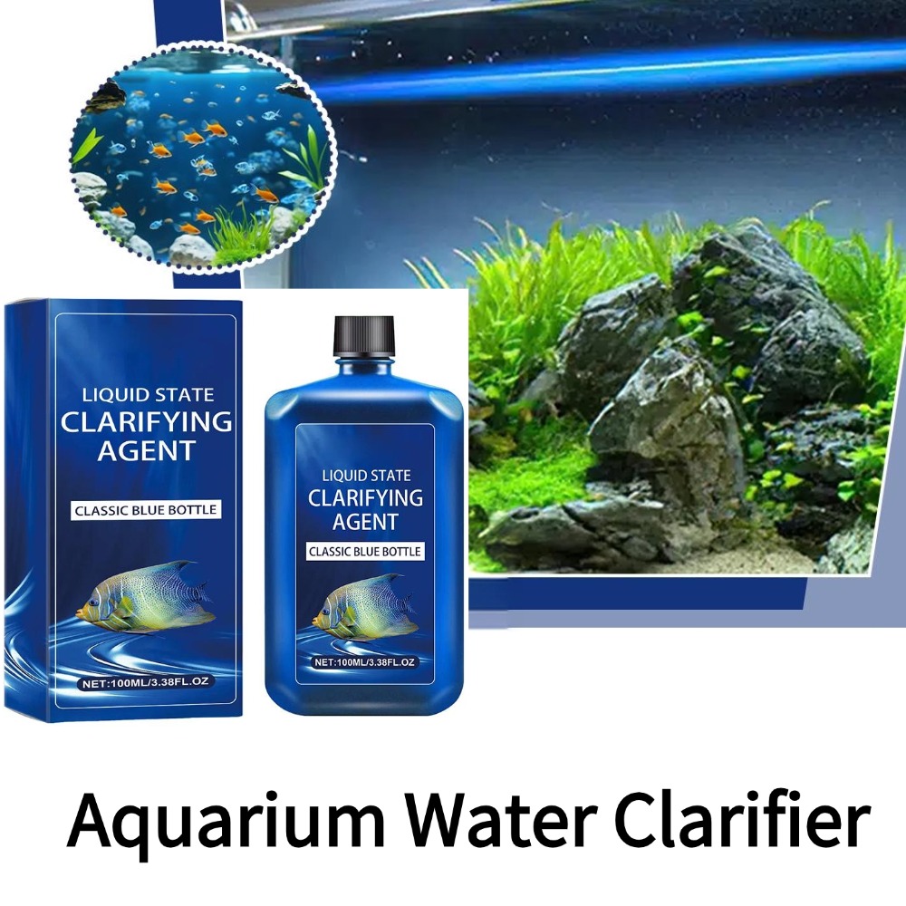 Planted Aquarium Cleaning - น้ำยาปรับสภาพน้ำในตู้ปลา 100 มล. น้ำยาทำความสะอาดตู้ปลา น้ำยากรองน้ำสำหรับน้ำใส อุปกรณ์ดูแลตู้ปลา