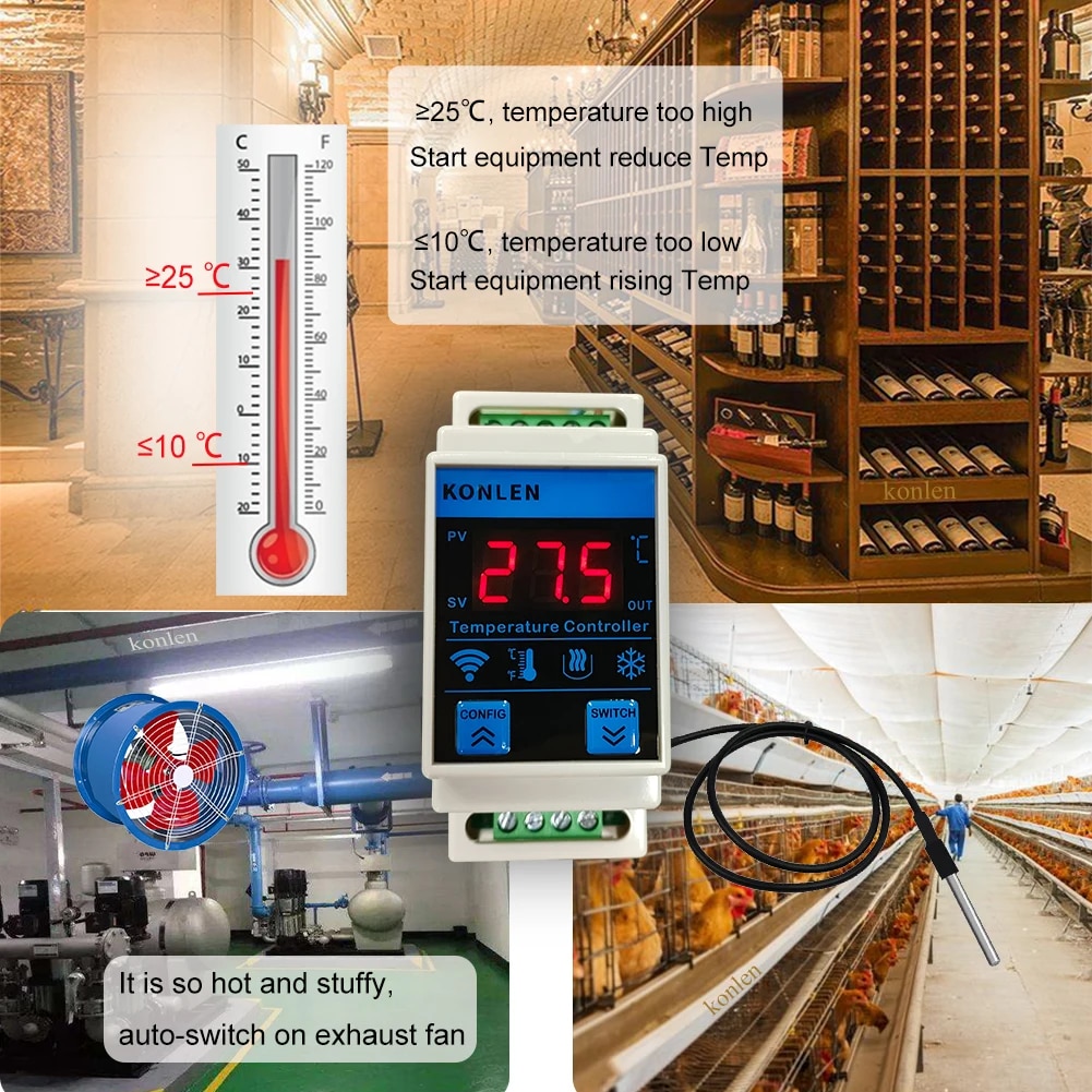 Tuya ตัวควบคุมอุณหภูมิเทอร์มอม - Planted Aquarium Temperature บทวิจารณ์และราคา
