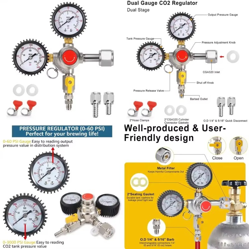 ตัวควบคุม CO2 สำหรับเบียร์สด แ - Co2 Regulator Dual Stage บทวิจารณ์และราคา