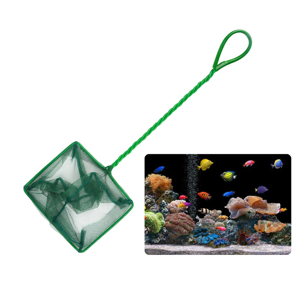 3 ~ 10 นิ้วแบบพกพาไนลอนสีเขียว - Planted Aquarium Cleaning บทวิจารณ์และราคา