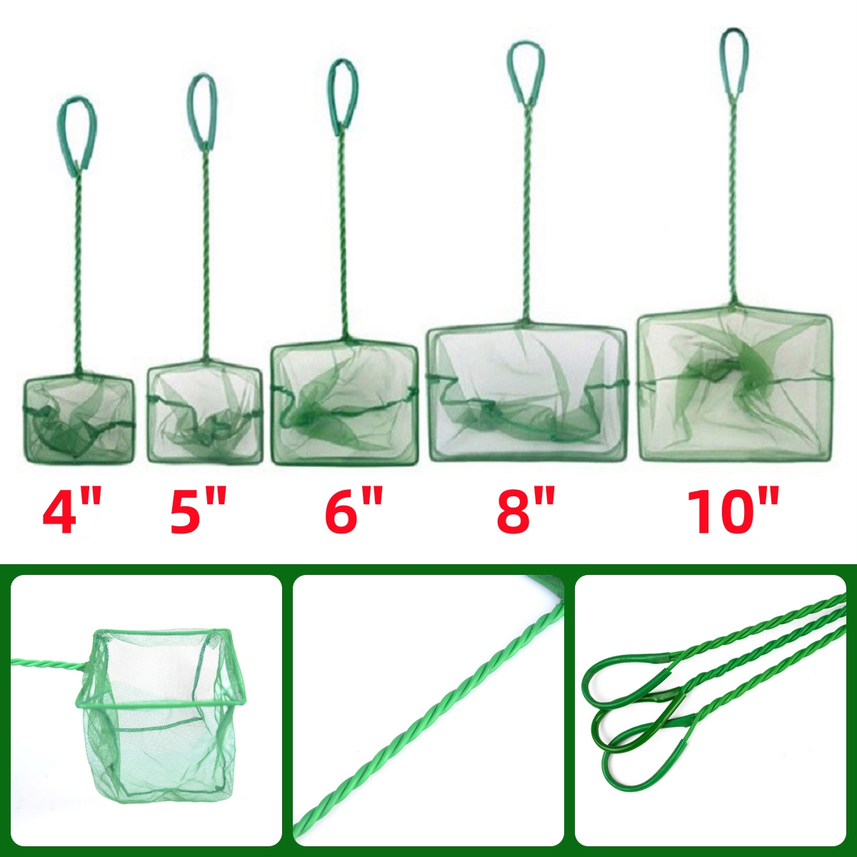 3 ~ 10 นิ้วแบบพกพาไนลอนสีเขียว - Planted Aquarium Cleaning บทวิจารณ์และราคา