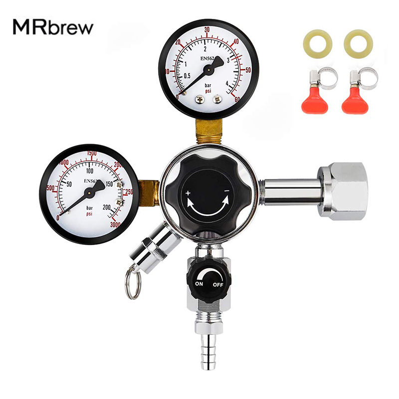 Dual Gauge CO2ร่างเบียร์ Regul - Co2 Regulator Dual Stage บทวิจารณ์และราคา