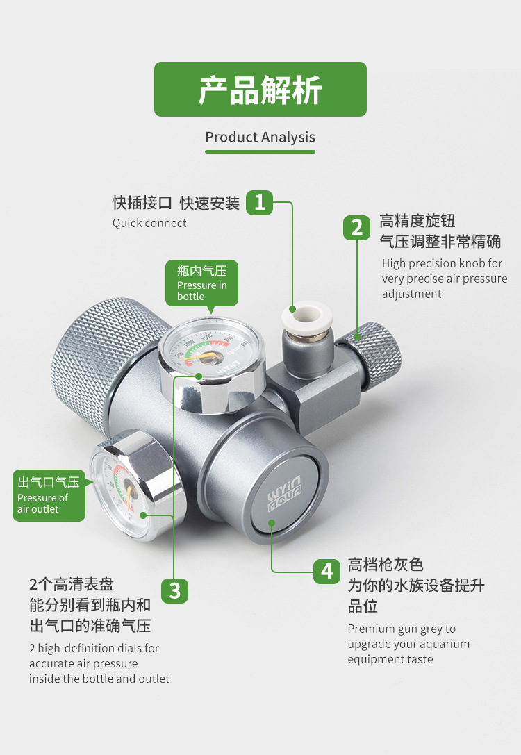 ตัวควบคุม CO2 สำหรับตู้ปลา ทำจ - Co2 Regulator Dual Stage บทวิจารณ์และราคา